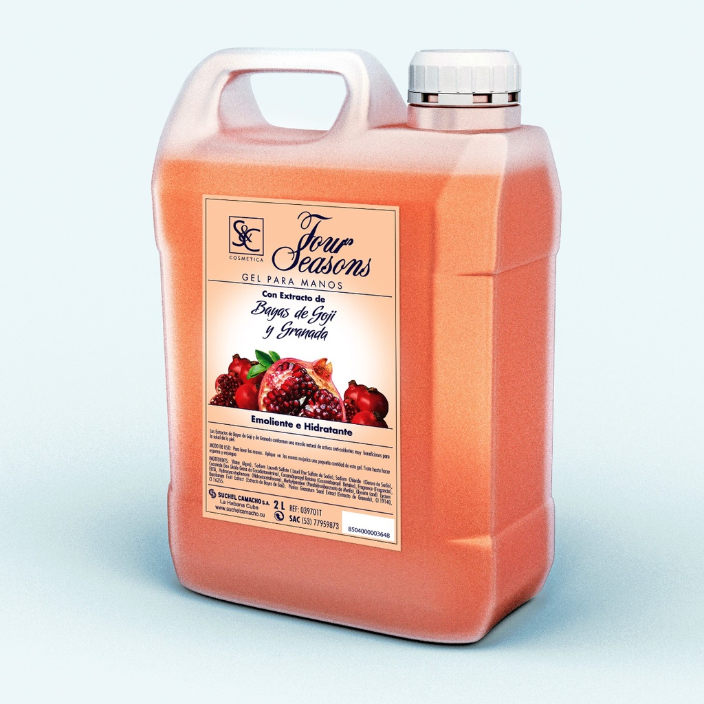 [039701H] S&C Four Seasons Gel para Manos con extracto de Bayas de Goji y Granada 2 L