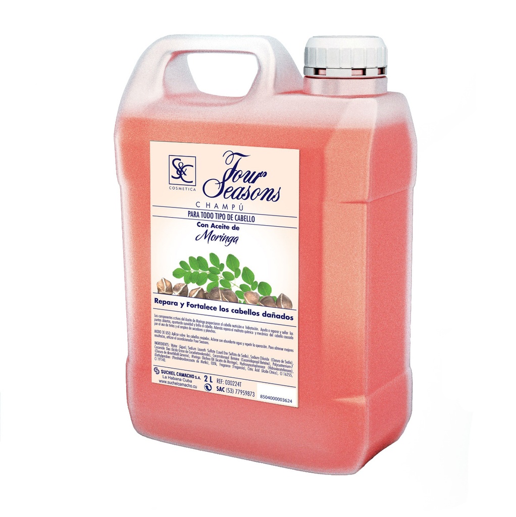 [030224H] S&C Four Season Champú con Aceite de Moringa  2 L