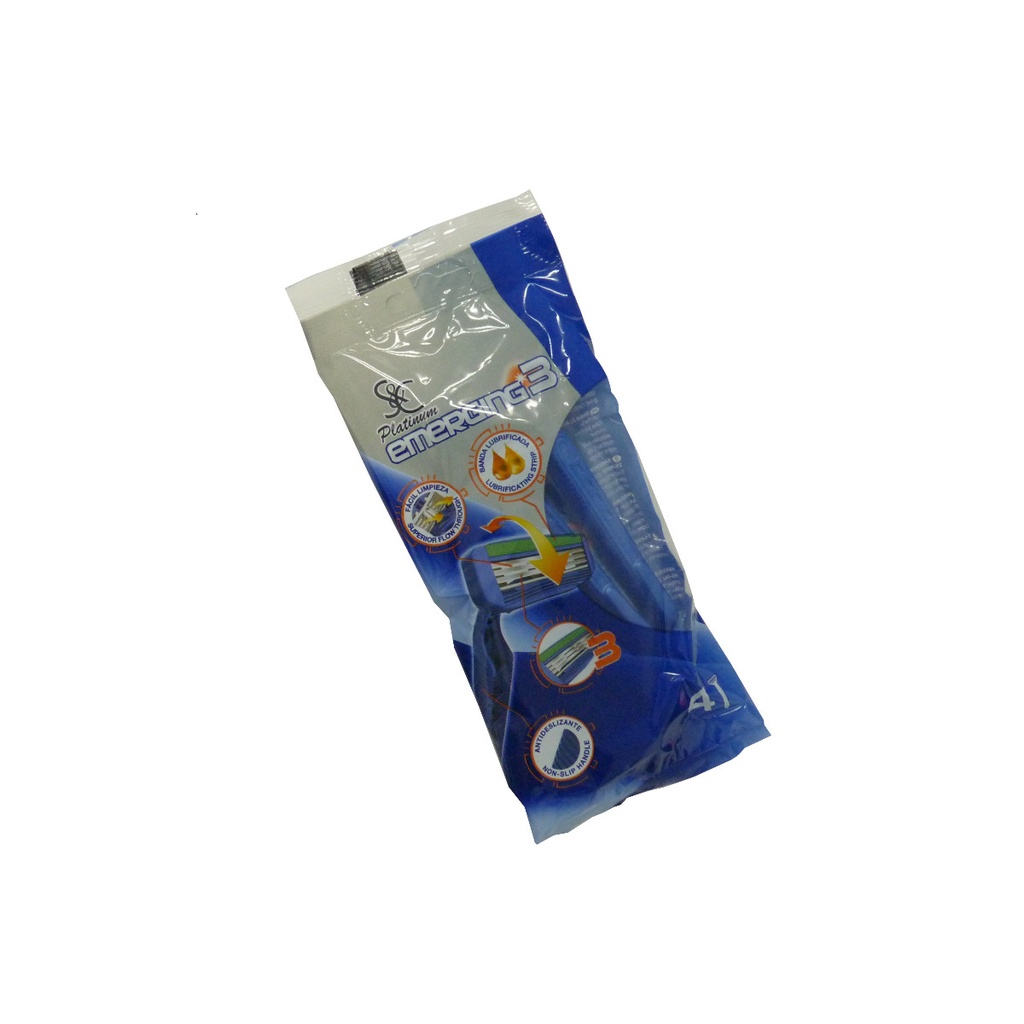 [321804H] S&C Platinum Maquinilla de Afeitar EMERGING 3 (set de 4 unidades)