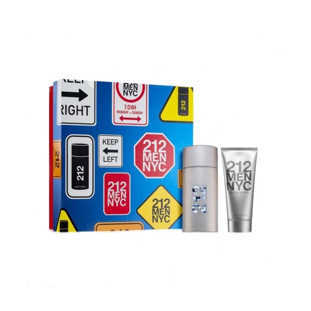 Estuche Carolina Herrera 212 men EDT 100ml + Alfter Shave Gel 100ml