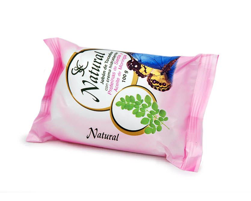 [250133H] S&C Natural Jabón de Tocador con Crema Hidratante, Proteína de Seda y Aceite de Moringa 100g