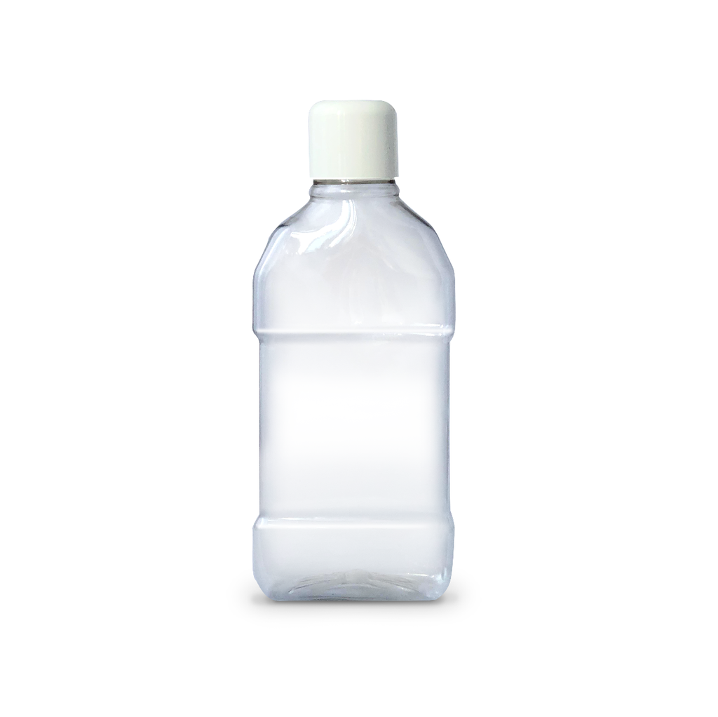 Frasco Transparente de 500mL con Tapa(sin dispensador)
